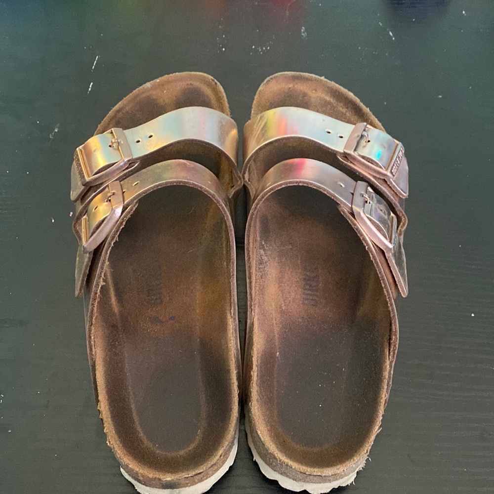 rose gold birkenstocks